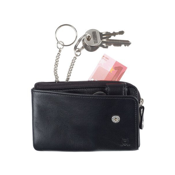 HJP Schlüsseltasche Golf, 7,5 x 12 x 1 cm, RFID, Leder, schwarz HJP 61706.01 4039584074004 HJP