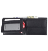 Geldb&ouml;rse Golf, 9,5 x 12 x 2,5 cm, RFID, Leder, schwarz HJP 61700.01