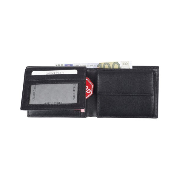 HJP Geldbörse Golf, 9,5 x 12 x 2,5 cm, RFID, Leder, schwarz HJP 61700.01 4039584617003 HJP