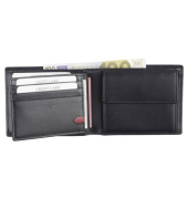 Geldb&ouml;rse Golf, 10 x 12 x 2,5 cm, RFID, Leder, schwarz HJP 61702.01
