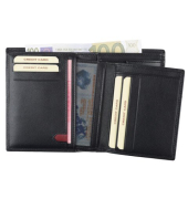 Geldb&ouml;rse Golf, 12,5 x 9,5 x 2 cm, RFID, Leder, schwarz HJP 61703.01