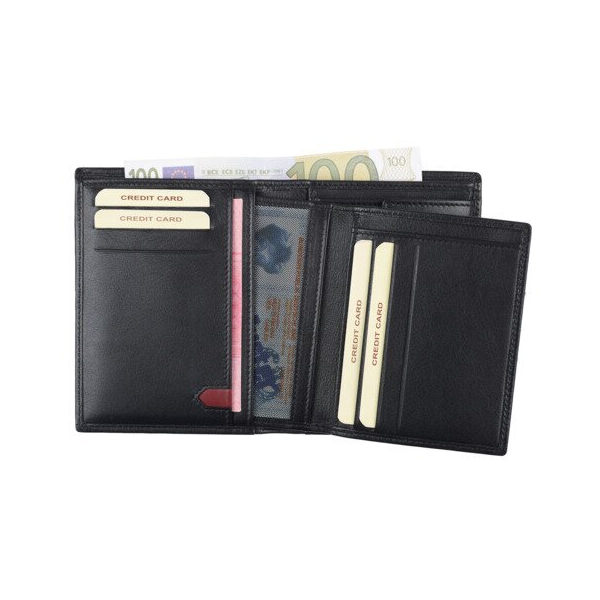 HJP Geldbörse Golf, 12,5 x 9,5 x 2 cm, RFID, Leder, schwarz HJP 61703.01 4039584617034 HJP