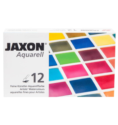 Aquarellfarbkasten, 89912, Aquarellfarbe, 12 Farben, farbig sortiert