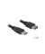 USB Verl. Delock USB3.0 A -  A St/Bu 1.00m schwarz