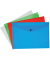 Dokumententasche - KF03599, A4 quer, transparent 3xblau/gr&uuml;n/rot/farblos, Polypropylen (PP), Druckknopfverschluss