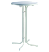 Stehtisch Roma 110cm (H), 114x75cm (BxT), rund, wei&szlig; / wei&szlig;