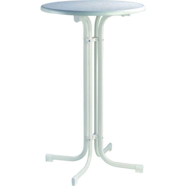 cent Stehtisch Roma 110cm (H), 114x75cm (BxT), rund, weiß / weiß 4048355239351 cent