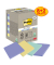 Haftnotizen 654-RCP10, Recycling Notes, 76x76mm, farbig sortiert (je 3 x gelb/mint/4 x hellblau), quadratisch