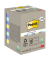 Haftnotizen 654-RCP10, Recycling Notes, 76x76mm, farbig sortiert (je 3 x gelb/mint/4 x hellblau), quadratisch