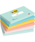 Haftnotizen 655-6-BEA, Super Sticky Notes Beachside Collection, 127x76mm, farbig sortiert (mint/ultragelb/papayaorange/rosa), re