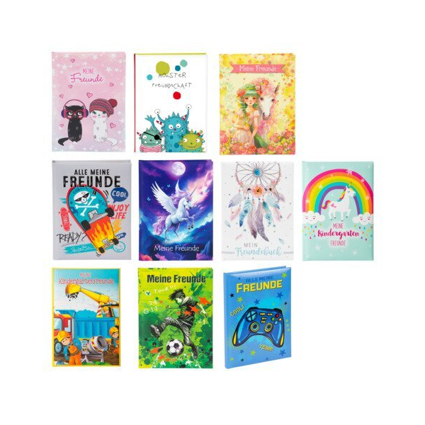10 Stück Goldbuch Freundebuch, 15 x 21 cm, sortiert GOLDBUCH 43 2024 4057135432240 Goldbuch