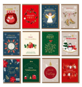 Weihnachtskarte Goldige Weihnachten, 36er, sortiert KOMMA&sup3; 72122080