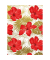 Geschenkpapier 2A.9193.3, Hibiskusbl&uuml;te, 50cm x 250m, rot/gr&uuml;n/wei&szlig;