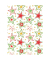Geschenkpapier 2A00961, Sterne Weihnachten, 50cm x 250m, wei&szlig;/gr&uuml;n/rot/gold