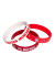 Kinder-Armband Silikon 3er-Set rot+wei&szlig;