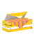 Haftnotizen 654-COL-VP24, Notes Promotion, 76x76mm, farbig sortiert (je 1 x neongelb/pink/rosa/vitalorange), quadratisch
