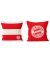 Kissen 40x40cm Logo Stripes rotwei&szlig;