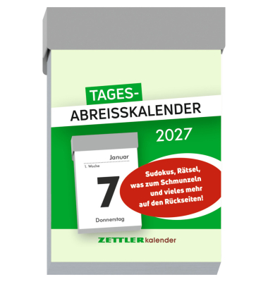 Tagesabrei&szlig;kalender 301-0000, 1 Tag / 1 Seite, 4x6cm, 2027