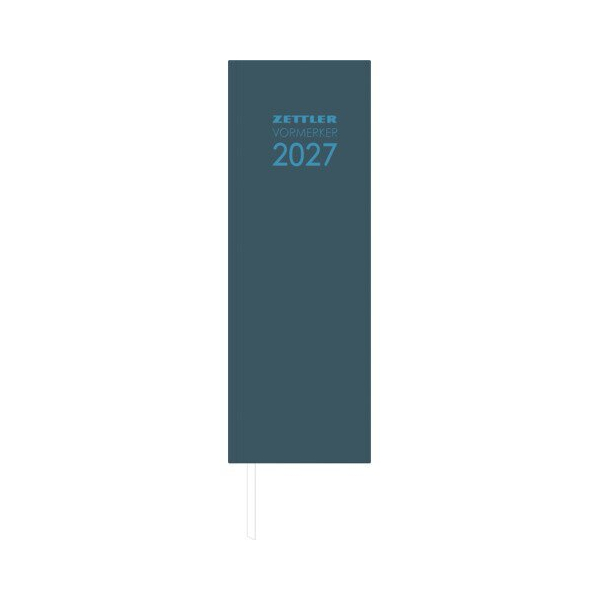 Zettler Tagevormerkbuch 801 10,4x29,6cm 2 Tage/1 Seite anthrazit 2027