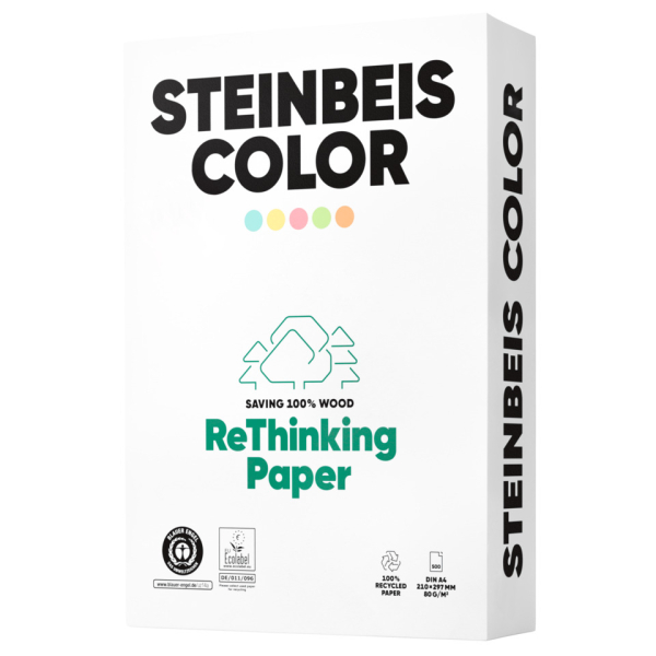 Steinbeis Kopierpapier 802-70A80S A4 80g blau 4260074841787 Steinbeis 500 Blatt