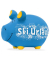 Spardose Schwein (klein) 101814 , "winterliche Design/Schriftzug Skiurlaub"
