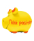 Spardose Schwein (klein) 101880 , "Think positiv"