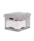 Archivbox System 00810-FFEU, A4, grau/wei&szlig;, innen 39x33,3x28,5cm (TxBxH), Wellpappe aus 100% recyceltem Karton