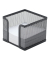 Zettelbox KF00878, 95x95mm, inkl. leer, schwarz, Metall