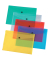 Dokumententasche - KF03595, A4 quer, transparent gelb, Polypropylen (PP), Druckknopfverschluss