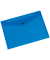 Dokumententasche - KF03596, A4 quer, transparent blau, Polypropylen (PP), Druckknopfverschluss