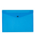 Dokumententasche - KF03596, A4 quer, transparent blau, Polypropylen (PP), Druckknopfverschluss