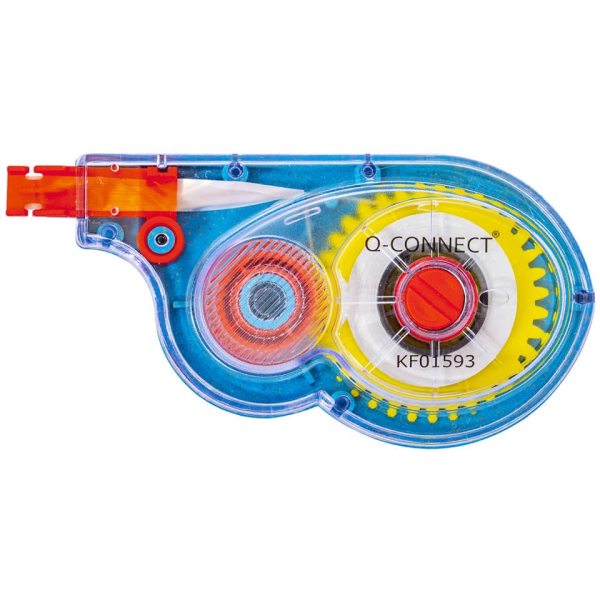Q-connect Korrekturroller KF01593 transparent, 5mm x 8m, Einweg, in 100 % recycelter Karton 5705831015937 Q-connect