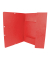 Eckspannmappe KF02165, A4 rot Karton 375g, f&uuml;r ca. 200 Blatt  (80 g/m&sup2;), mit 3 Einschlagklappen