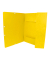 Eckspannmappe KF02166, A4 gelb Karton 375g, f&uuml;r ca. 200 Blatt  (80 g/m&sup2;), mit 3 Einschlagklappen