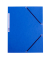 Eckspannmappe KF02167, A4 blau Karton 375g, f&uuml;r ca. 200 Blatt  (80 g/m&sup2;), mit 3 Einschlagklappen