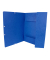 Eckspannmappe KF02167, A4 blau Karton 375g, f&uuml;r ca. 200 Blatt, mit 3 Einschlagklappen