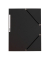 Eckspannmappe KF02169, A4 schwarz Karton 375g, f&uuml;r ca. 200 Blatt  (80 g/m&sup2;), mit 3 Einschlagklappen