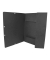 Eckspannmappe KF02169, A4 schwarz Karton 375g, f&uuml;r ca. 200 Blatt, mit 3 Einschlagklappen