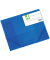 Eckspannmappe KF02312, A4 blau-transparent Kunststoff 400g, f&uuml;r ca. 300 Blatt, mit 3 Einschlagklappen