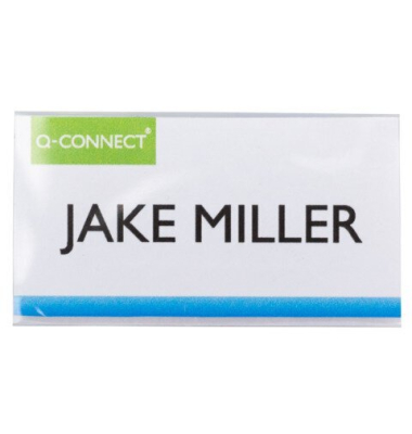 Namensschild soft mit Magnet , 75 x 40 mm, PVC, transparent Q-CONNECT KF14137