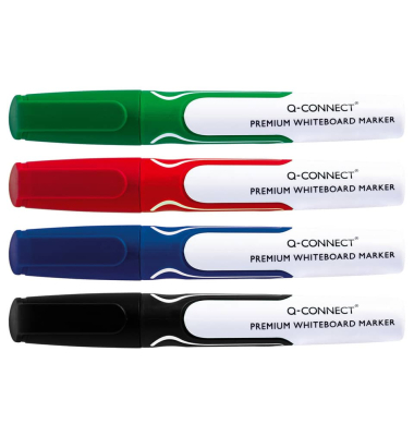 Boardmarker-Set Premium, KF11169, Etui, rot, blau, gr&uuml;n, schwarz, 3mm Rundspitze