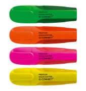 Textmarker-Set Premium, KF16041, Etui, gelb/gr&uuml;n/orange/rosa, 2-5mm Keilspitze