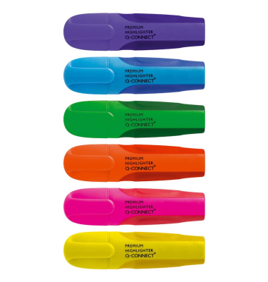 Textmarker-Set Premium, KF16042, Etui, lila/blau/gr&uuml;n/gelb/orange/pink, 2-5mm Keilspitze