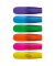 Textmarker-Set Premium, KF16042, Etui, lila/blau/gr&uuml;n/gelb/orange/pink, 2-5mm Keilspitze