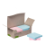 Haftnotizen KF17324, 76x76mm, farbig sortiert (blau/gr&uuml;n/pink/gelb), quadratisch