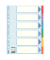 Kartonregister 100192, 6-teilig blanko, A4, 160 g/m&sup2;, farbige Taben, 6-teilig
