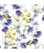 Motivservietten 206117 / blaue Blumen, 3-lagig, 25x25cm