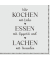 Motivservietten 209233, schwarz/wei&szlig; / Spruch, Kochen, Essen, Lachen, 3-lagig, 33x33cm