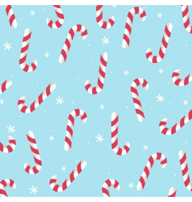 Weihnachtsservietten 210825, mehrfarbig / Zuckerstangen/Schneeflocken, 3-lagig, 33x33cm