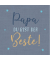 Motivservietten 212048, jeansblau/dunkelblau/hellblau/gelb / Papa Spruch, 3-lagig, 33x33cm